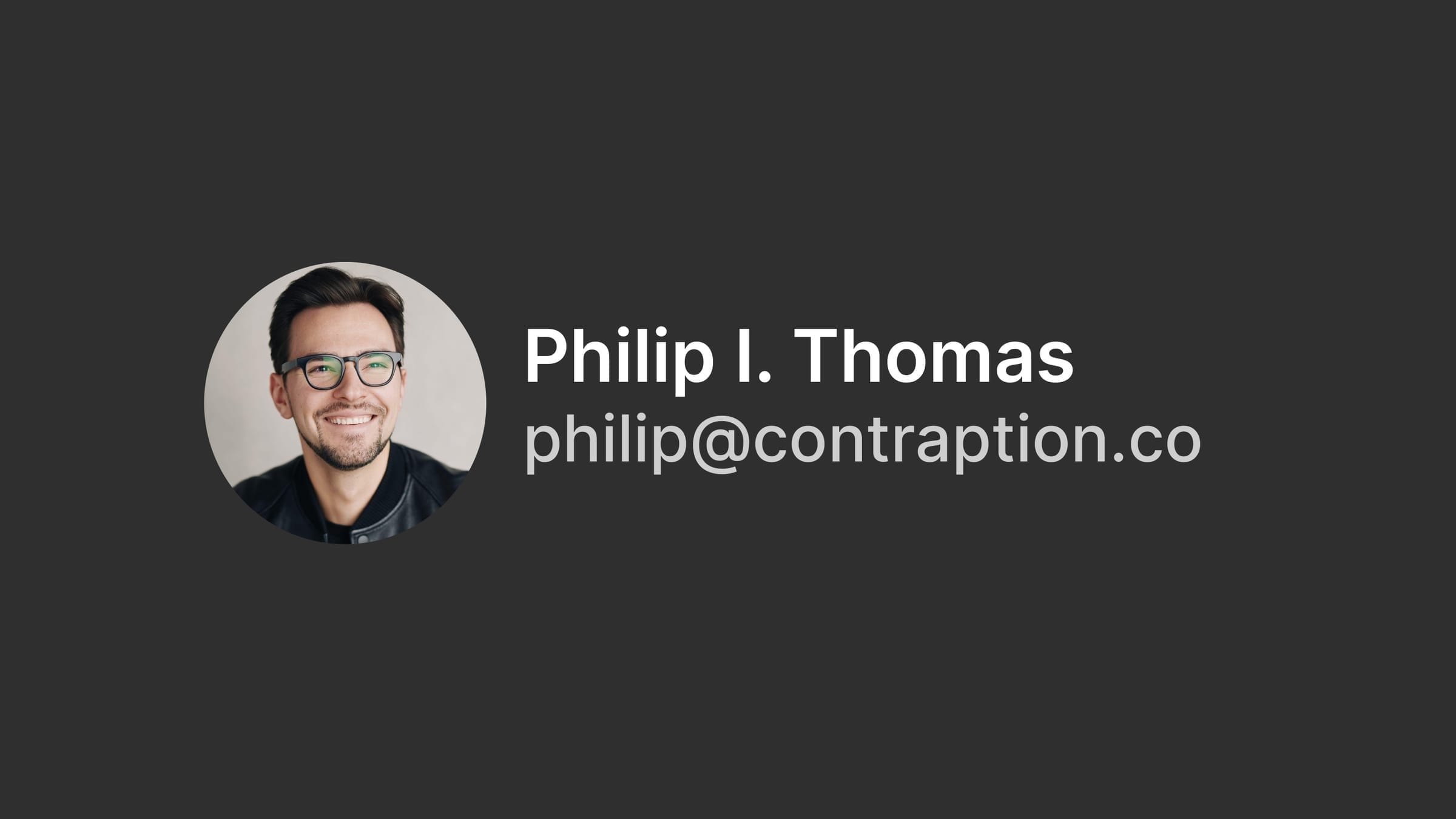 Slide with a photo of Philip I. Thomas